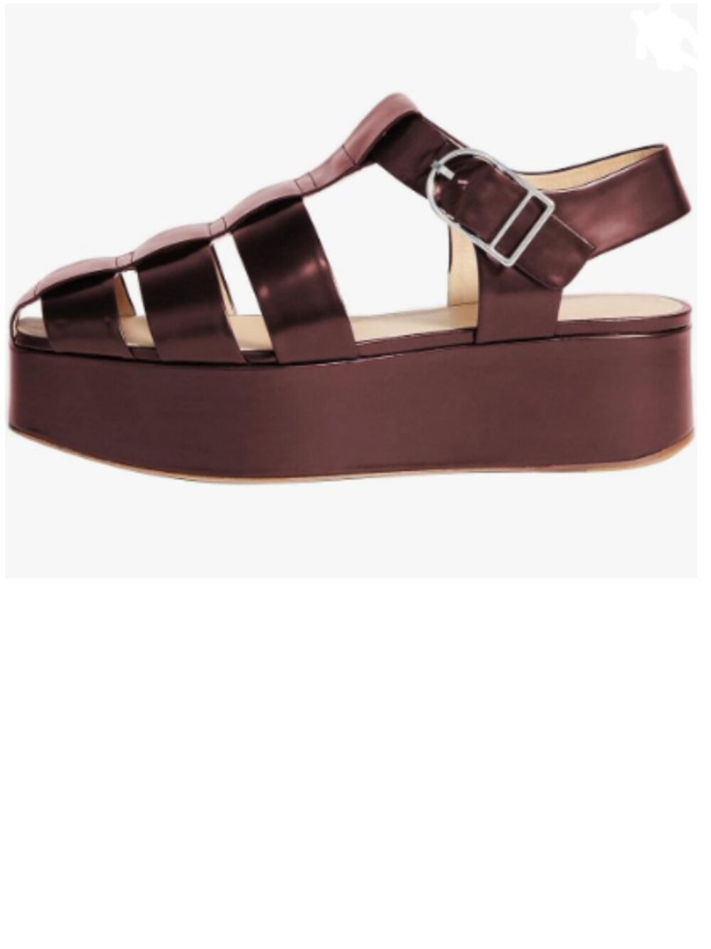 FOWT Red/Brown Square Toe Gladiator Sandals Ankle Strap Wedge Heels Stable Shoes